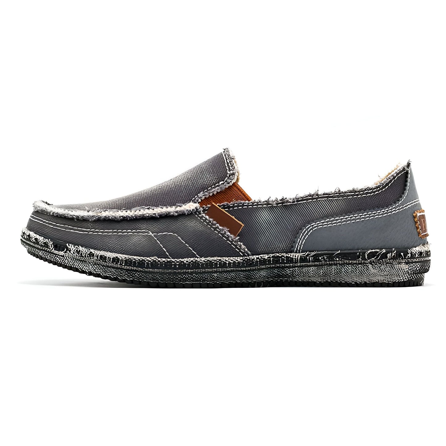 Nova Mocassins Homme Toile Jean Antidérapants
