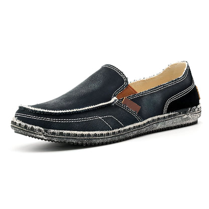 Nova Mocassins Homme Toile Jean Antidérapants