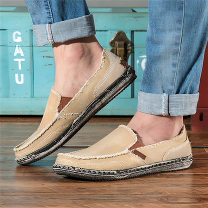 Nova Mocassins Homme Toile Jean Antidérapants