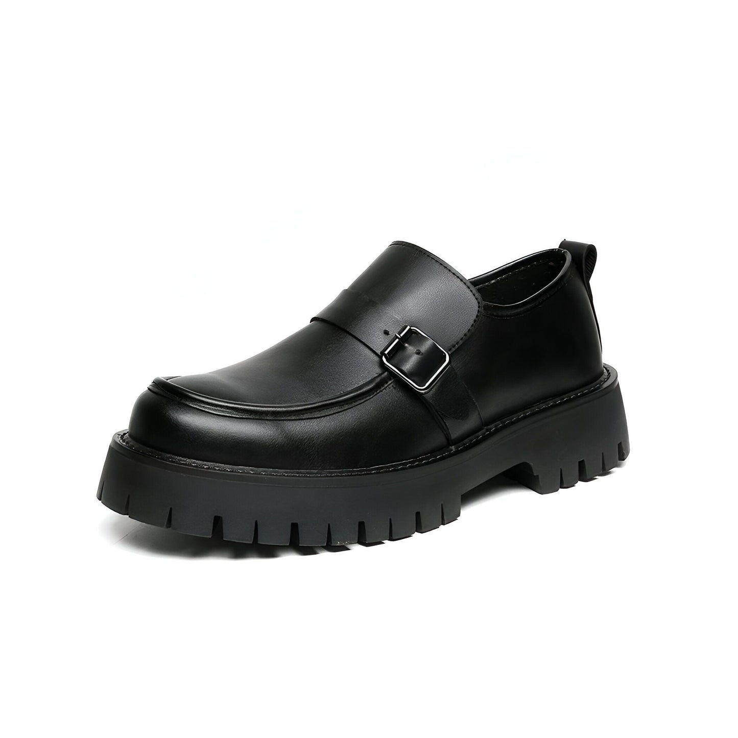 Élite Mocassins Homme Vernis Cuir Plateforme