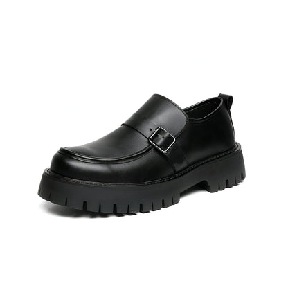 Élite Mocassins Homme Vernis Cuir Plateforme