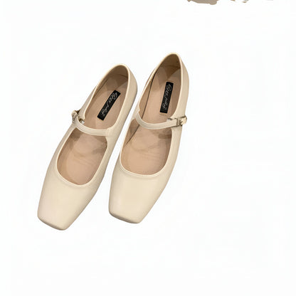 Bout Carré Mary Jane: Mocassins Confort Élégant