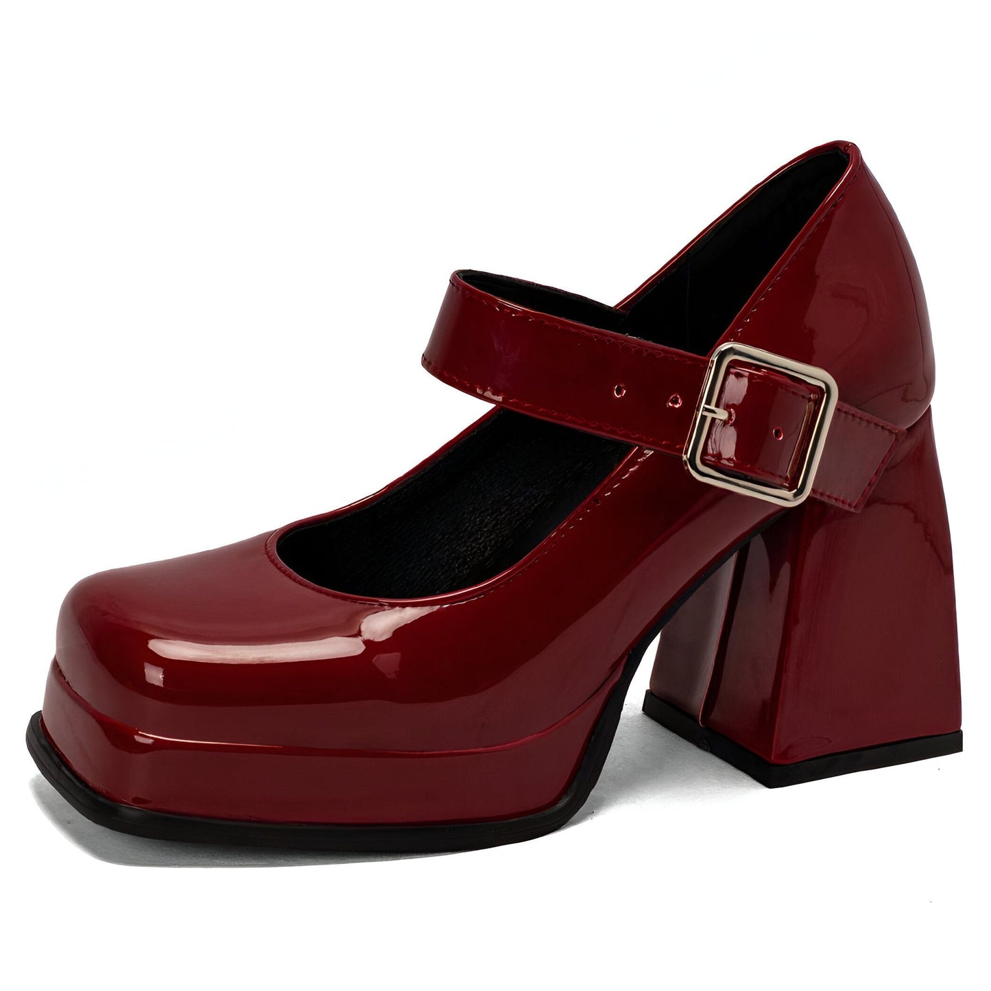 Mocassins Mary Jane Femme à Talon Carré & Plateforme