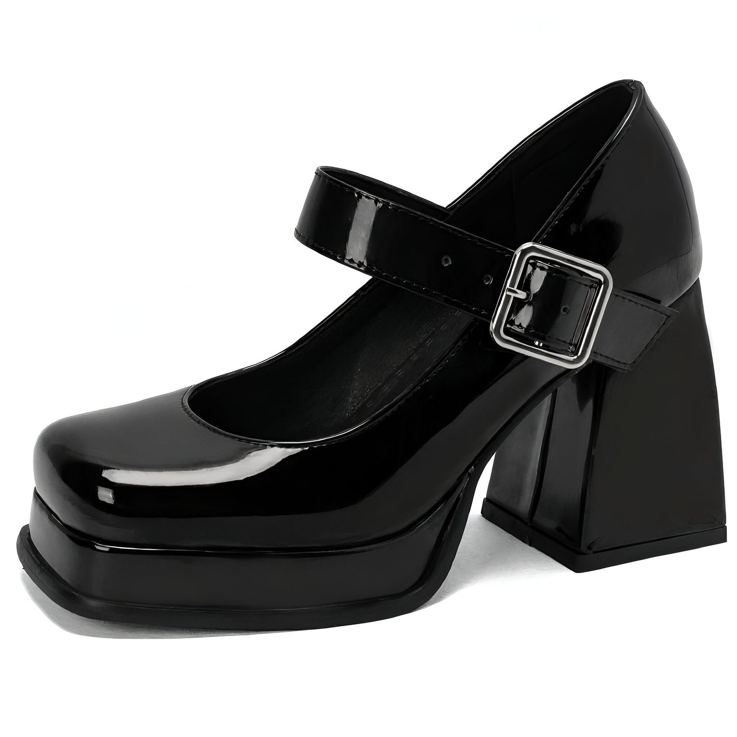 Mocassins Mary Jane Femme à Talon Carré & Plateforme