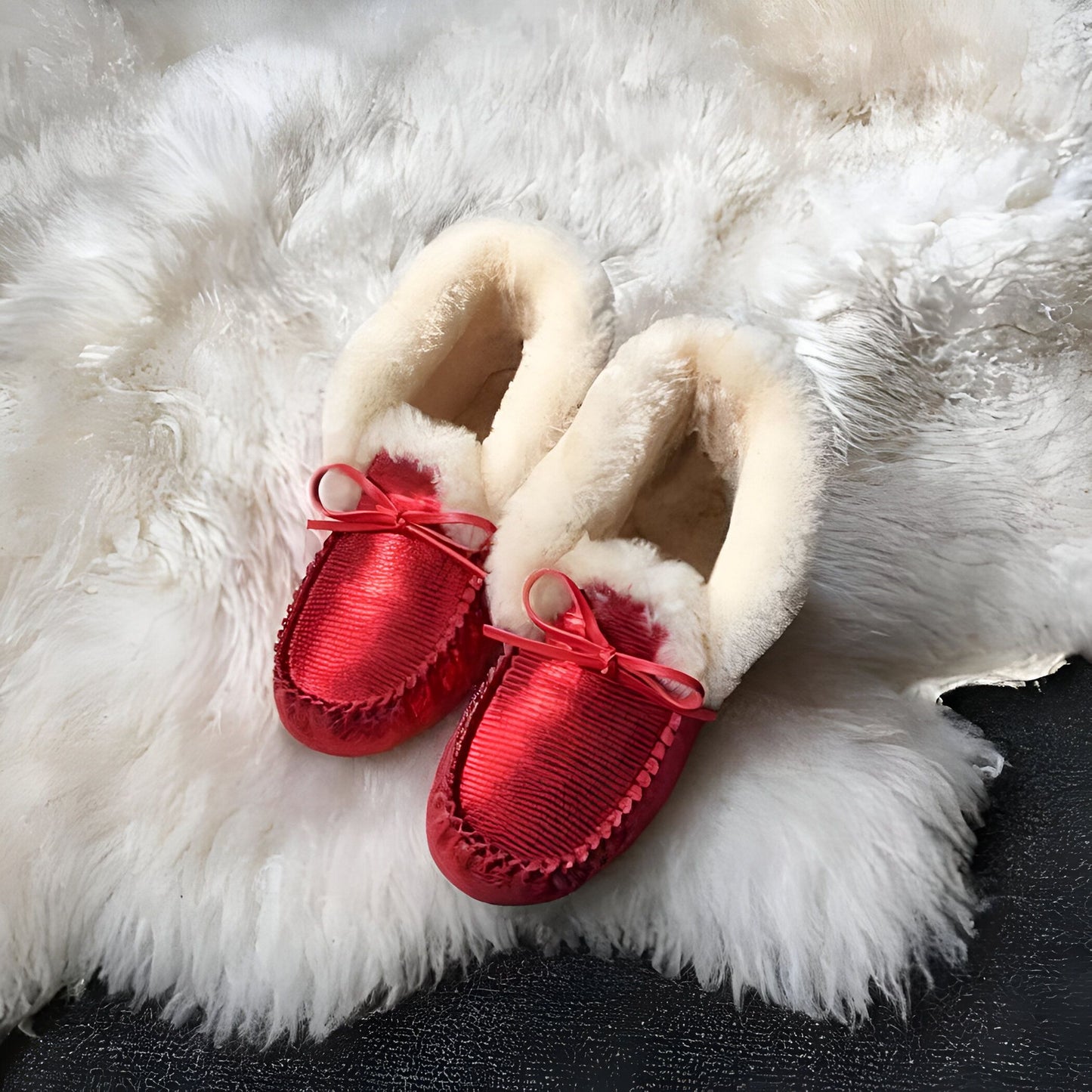 BrandLux Mocassins Daim Doublés Fourrure Chaude