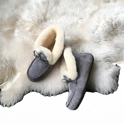 BrandLux Mocassins Daim Doublés Fourrure Chaude