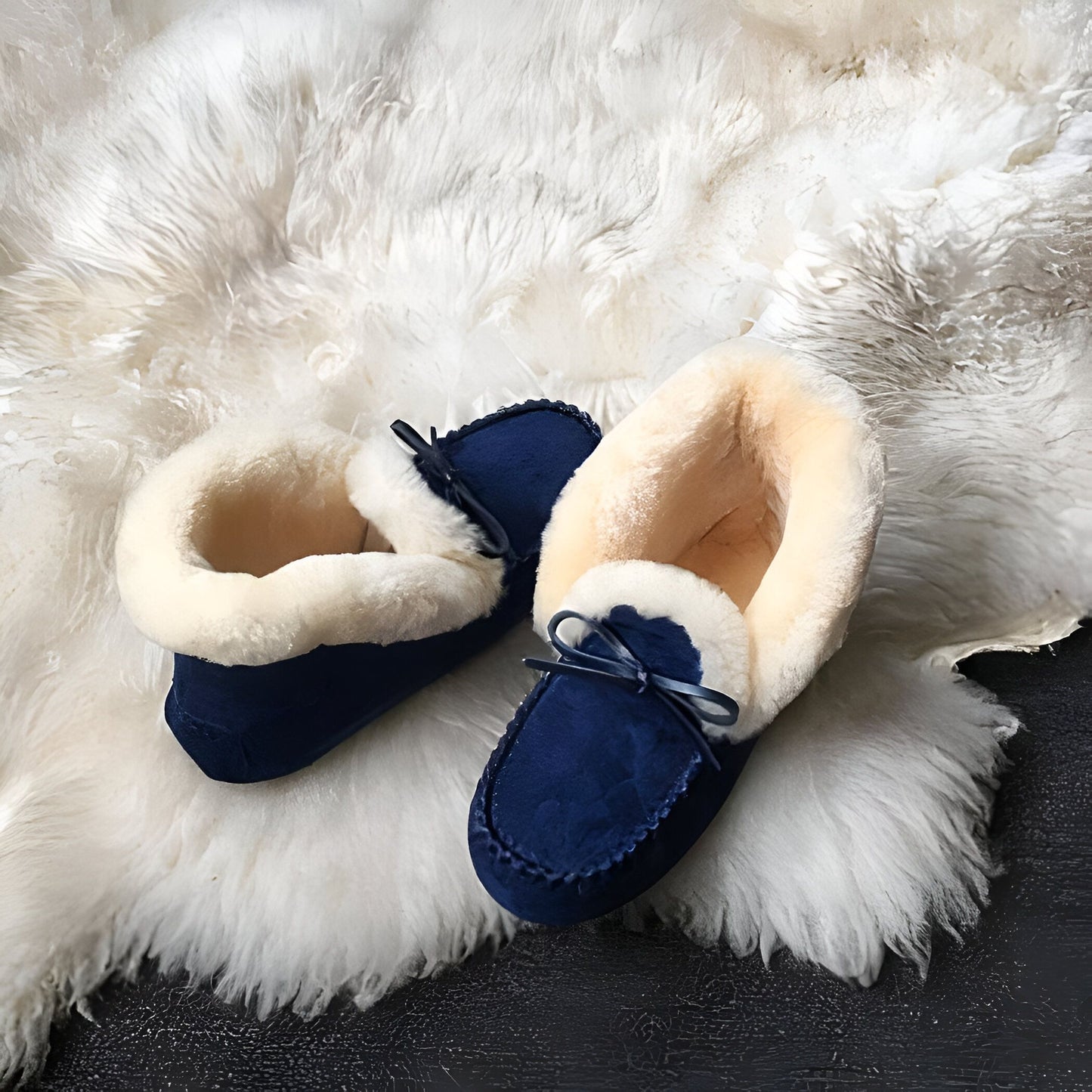 BrandLux Mocassins Daim Doublés Fourrure Chaude