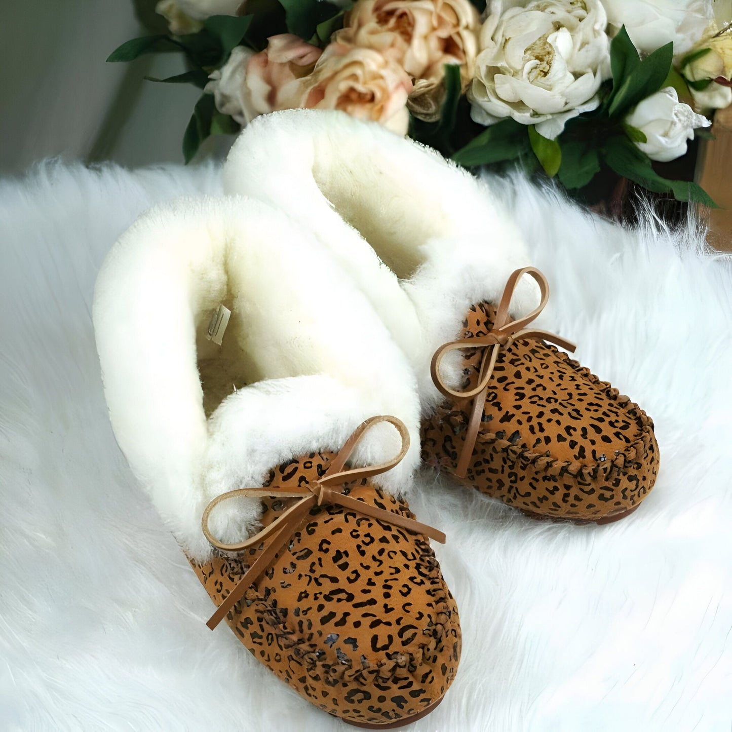 BrandLux Mocassins Daim Doublés Fourrure Chaude