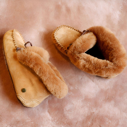 BrandLux Mocassins Daim Doublés Fourrure Chaude