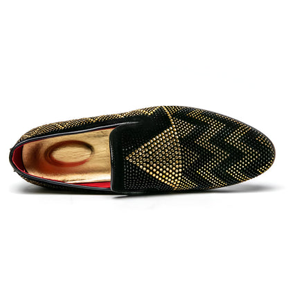 NovaMoc Mocassins noirs Homme Élégants Strass