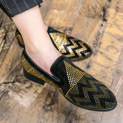 NovaMoc Mocassins noirs Homme Élégants Strass