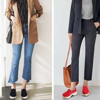 LuxeMoc Mocassins Femme Confortables Semelle Plateforme