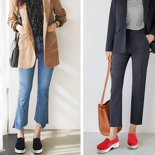 LuxeMoc Mocassins Femme Confortables Semelle Plateforme