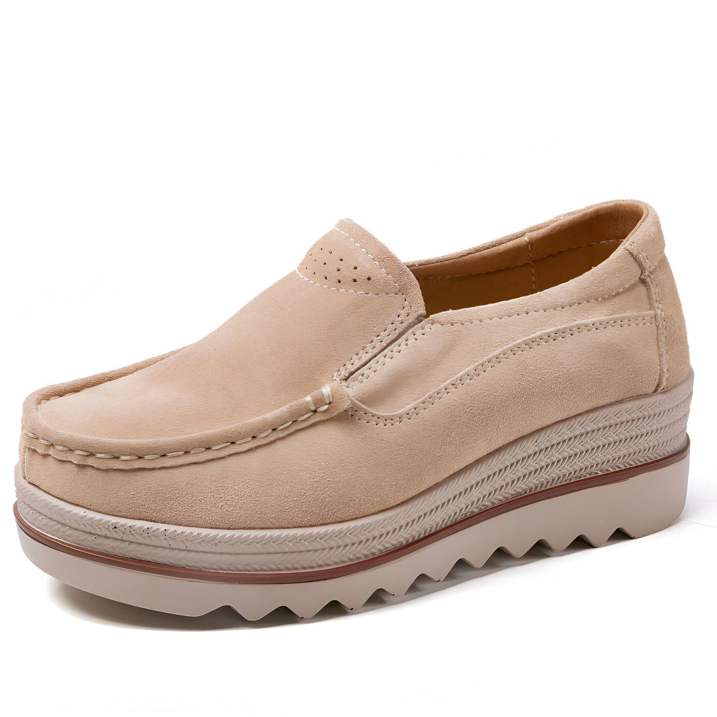 LuxeMoc Mocassins Femme Confortables Semelle Plateforme