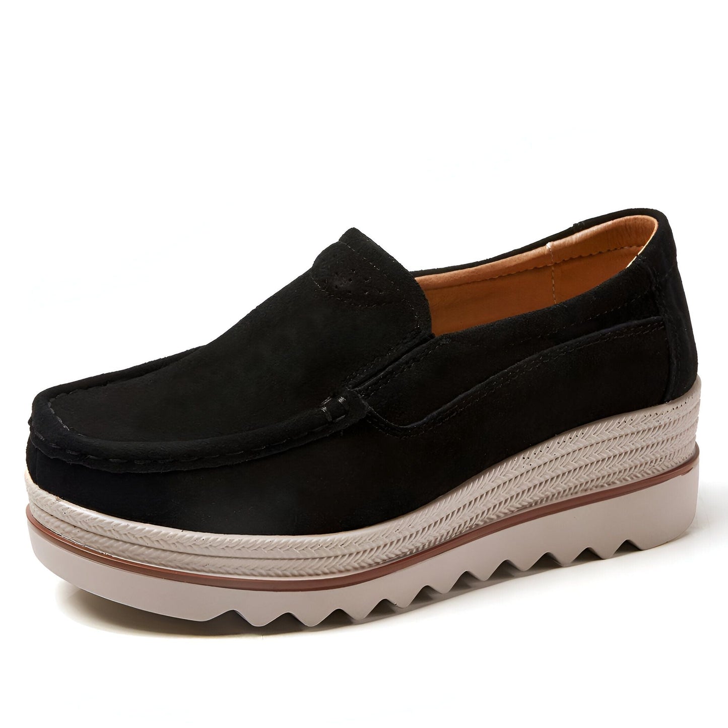 LuxeMoc Mocassins Femme Confortables Semelle Plateforme