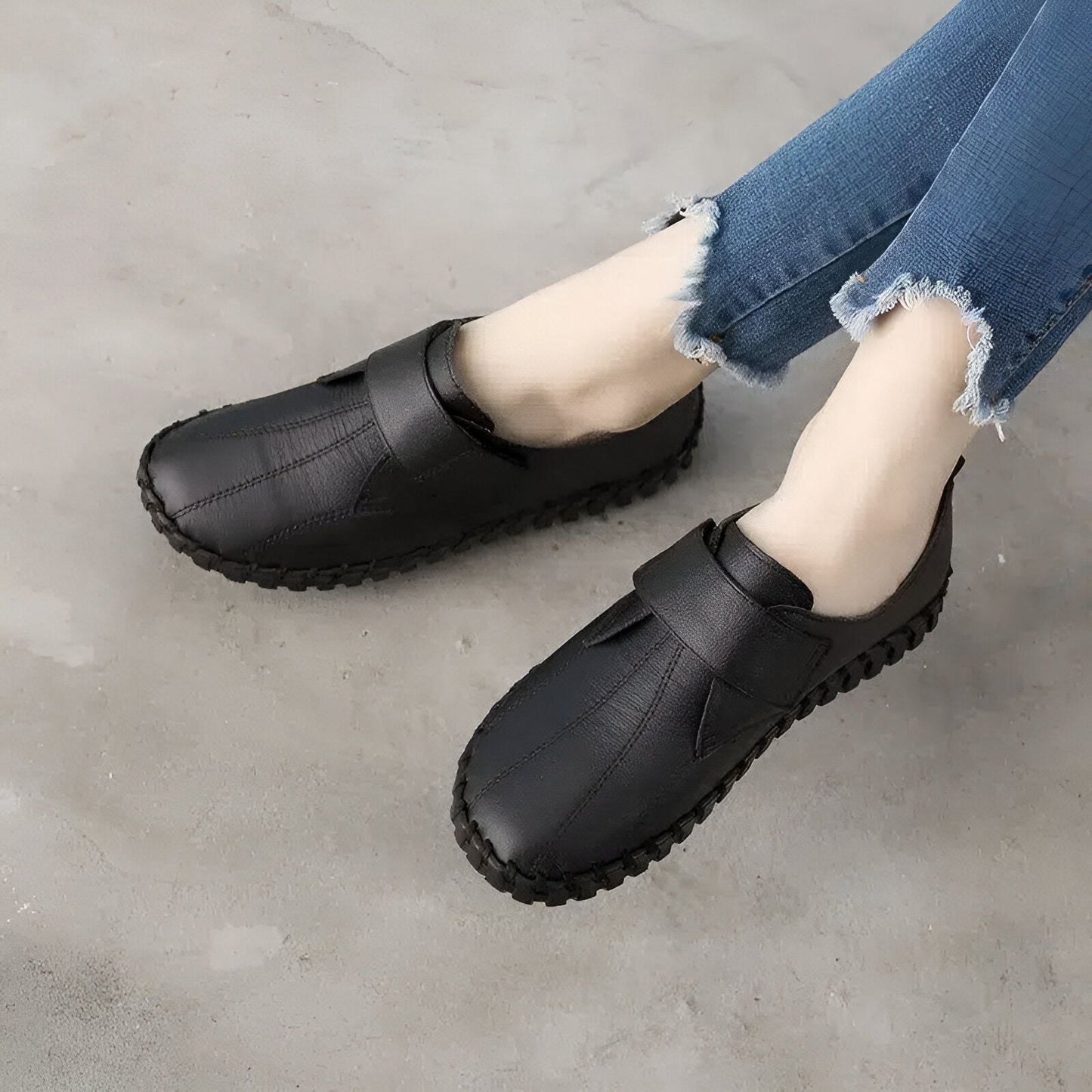 NovaStep Mocassins confortables femme à scratch