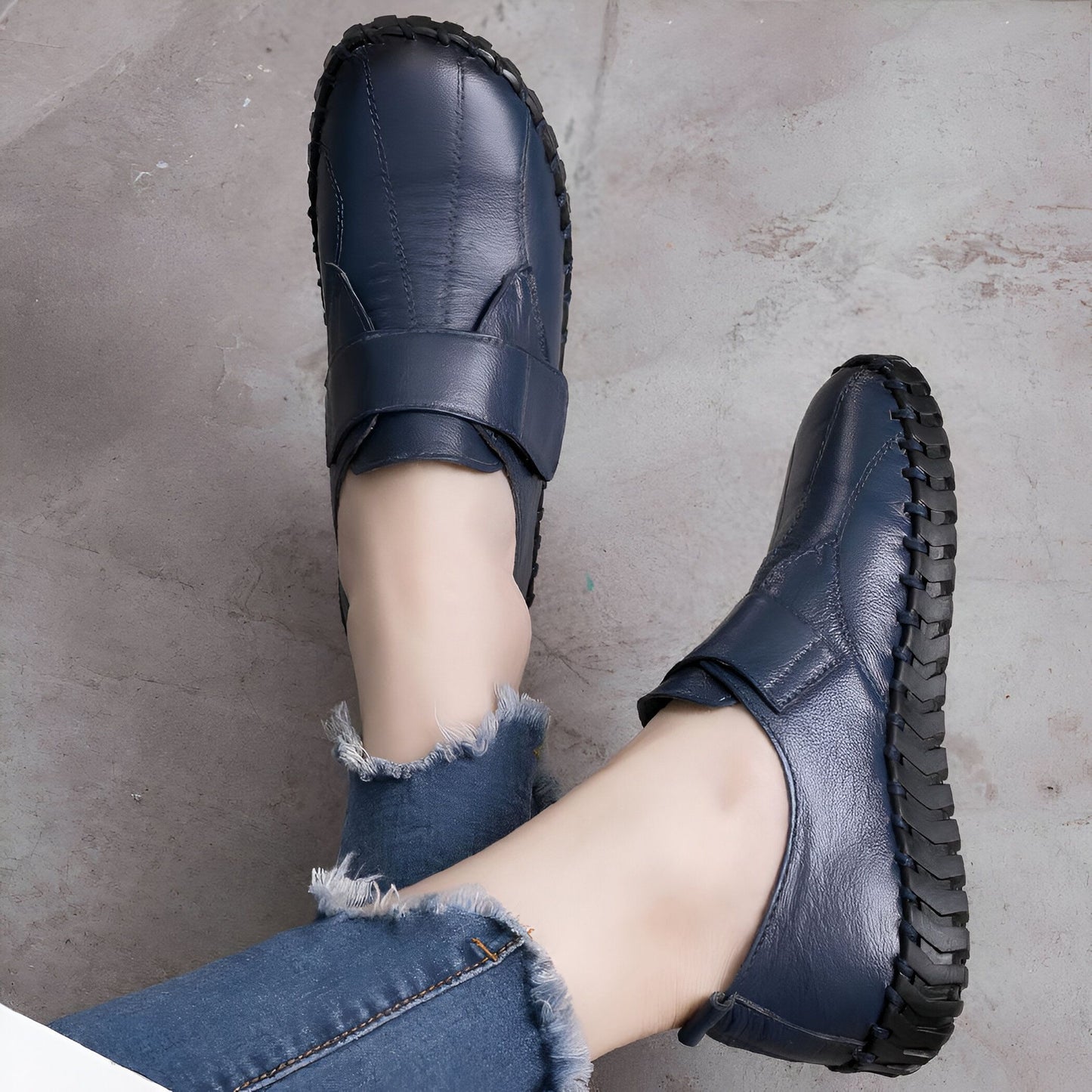 NovaStep Mocassins confortables femme à scratch