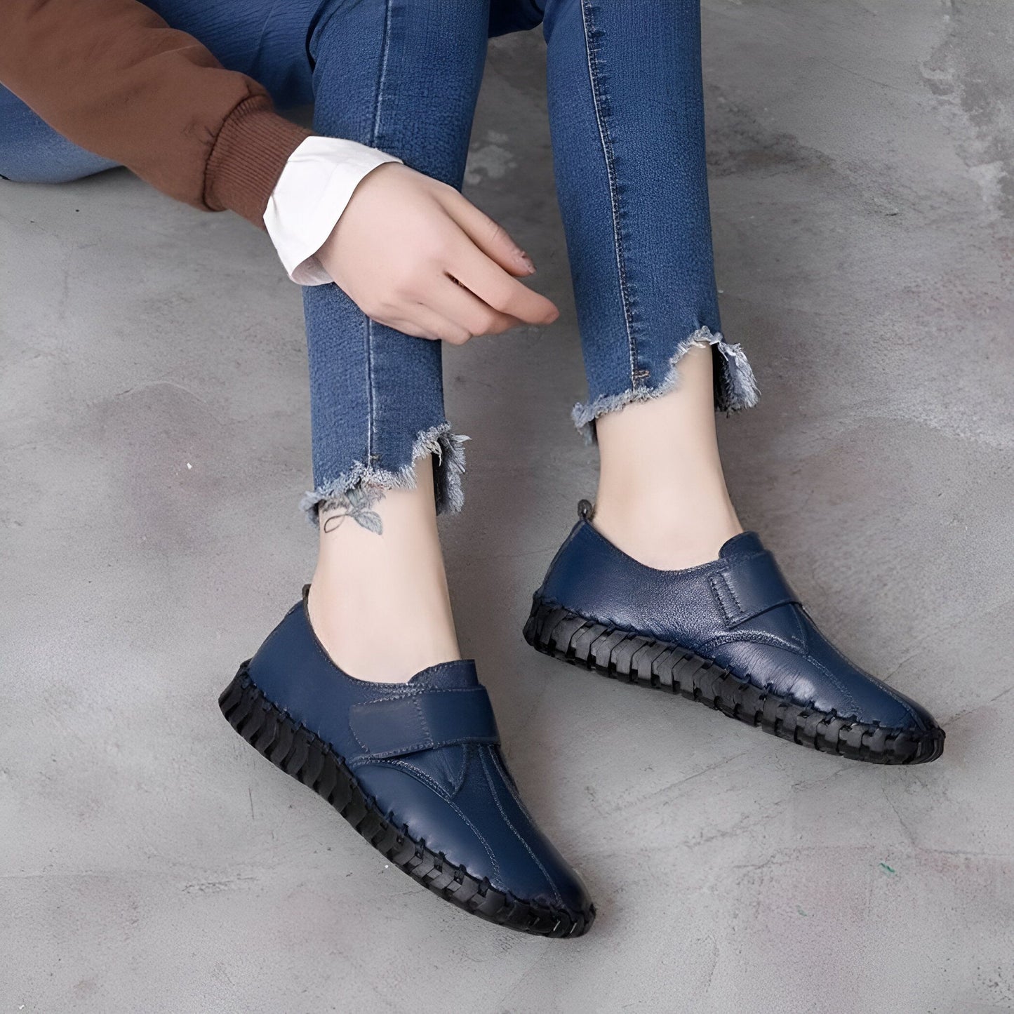 NovaStep Mocassins confortables femme à scratch