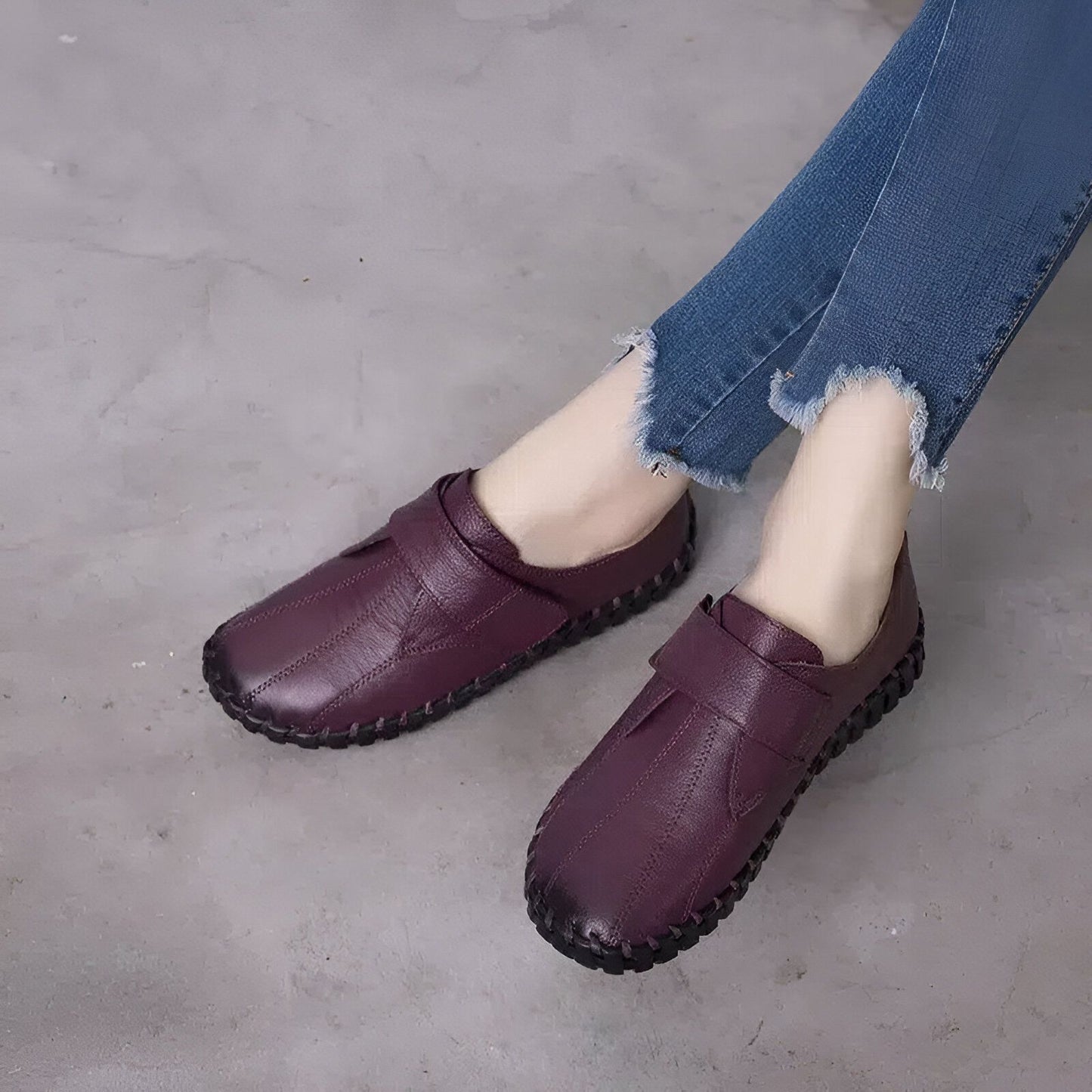 NovaStep Mocassins confortables femme à scratch