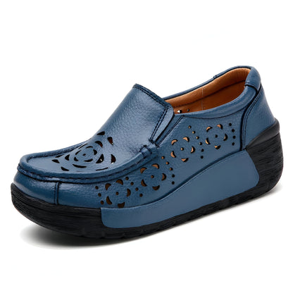 Nova Mocassins Cuir Véritable Femme Respirant