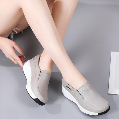 NX Mocassins Femme Cuir Véritable Souple Confort Semelle