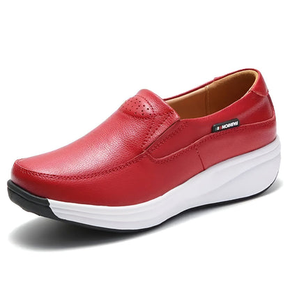 NX Mocassins Femme Cuir Véritable Souple Confort Semelle