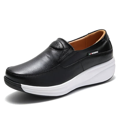 NX Mocassins Femme Cuir Véritable Souple Confort Semelle