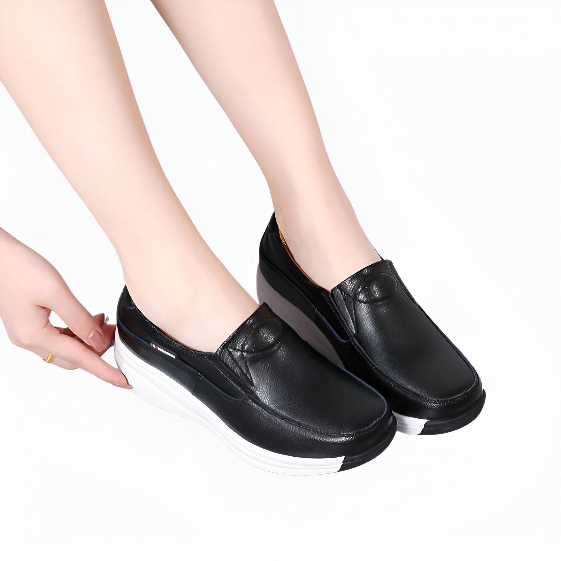 NX Mocassins Femme Cuir Véritable Souple Confort Semelle