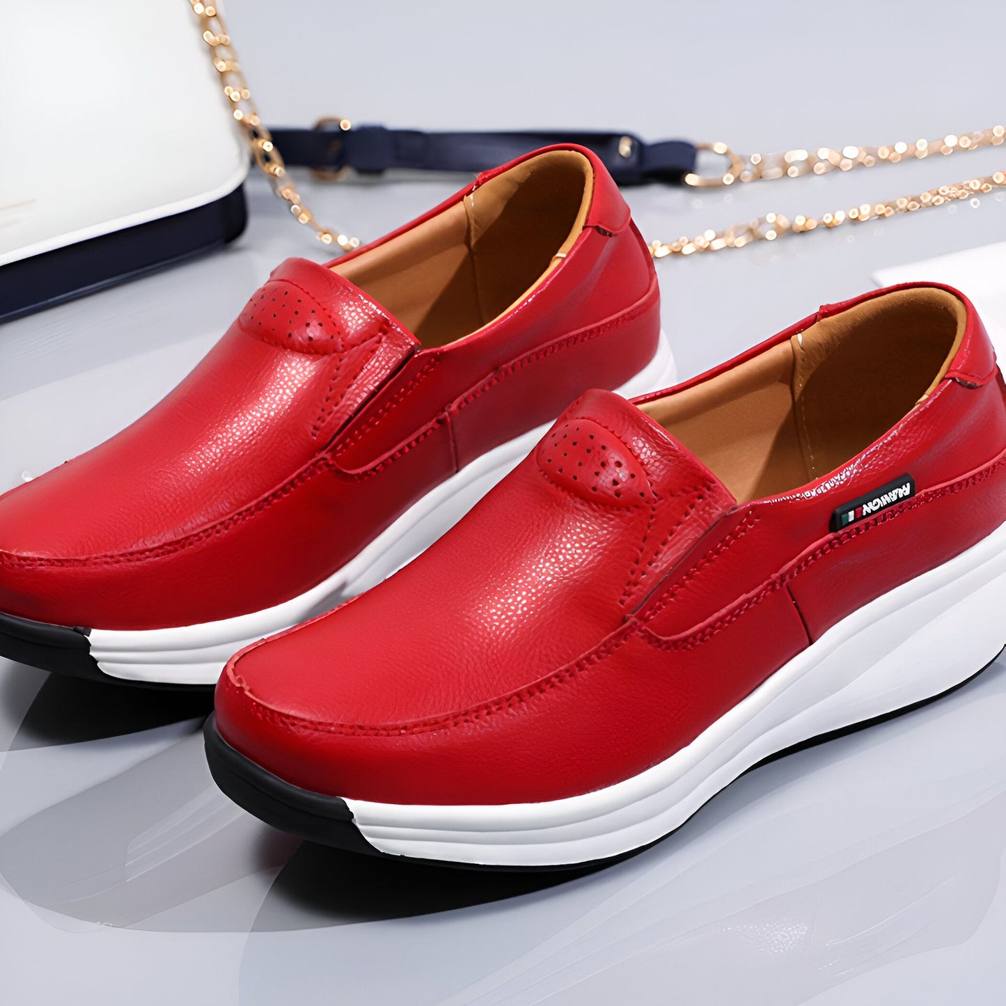 NX Mocassins Femme Cuir Véritable Souple Confort Semelle