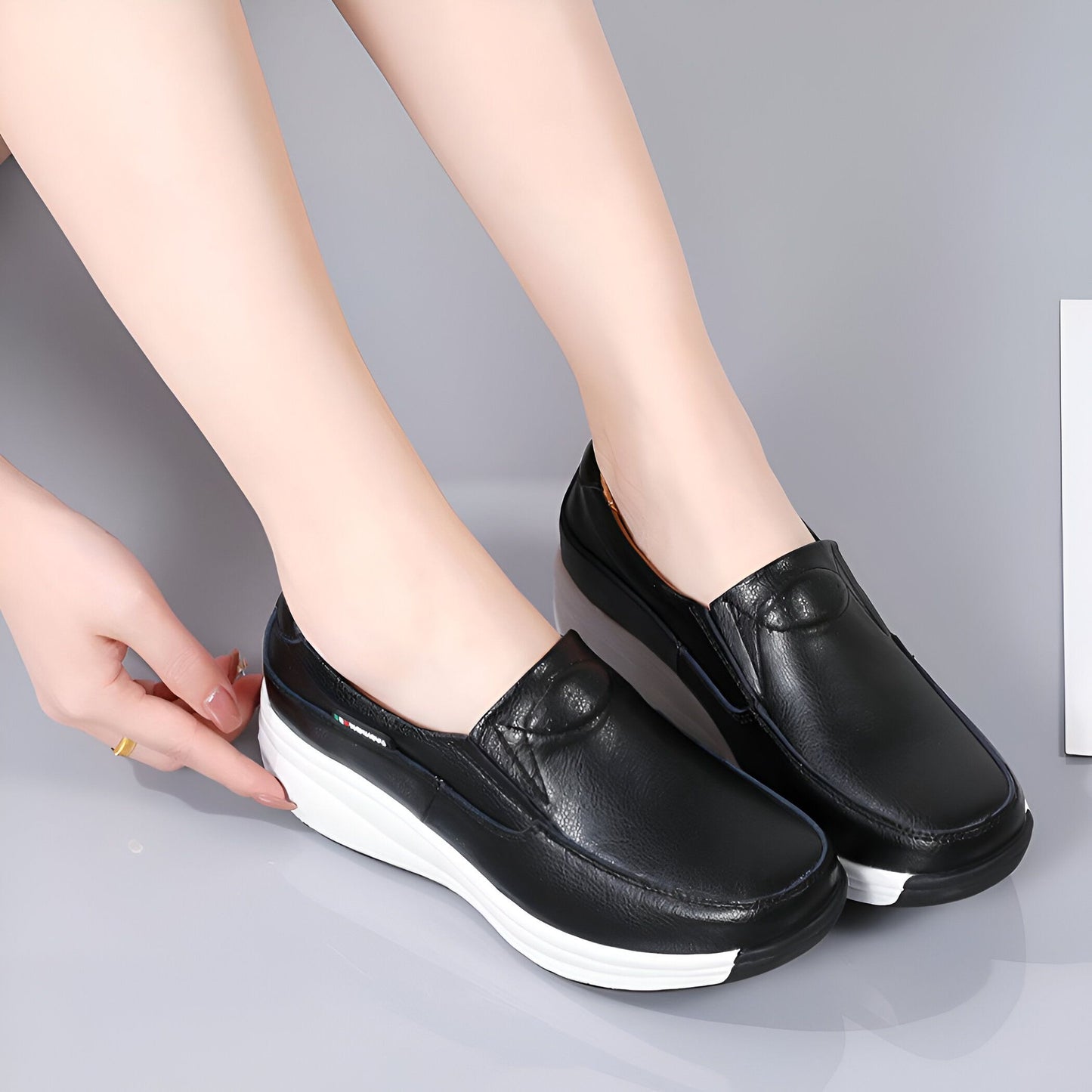 NX Mocassins Femme Cuir Véritable Souple Confort Semelle