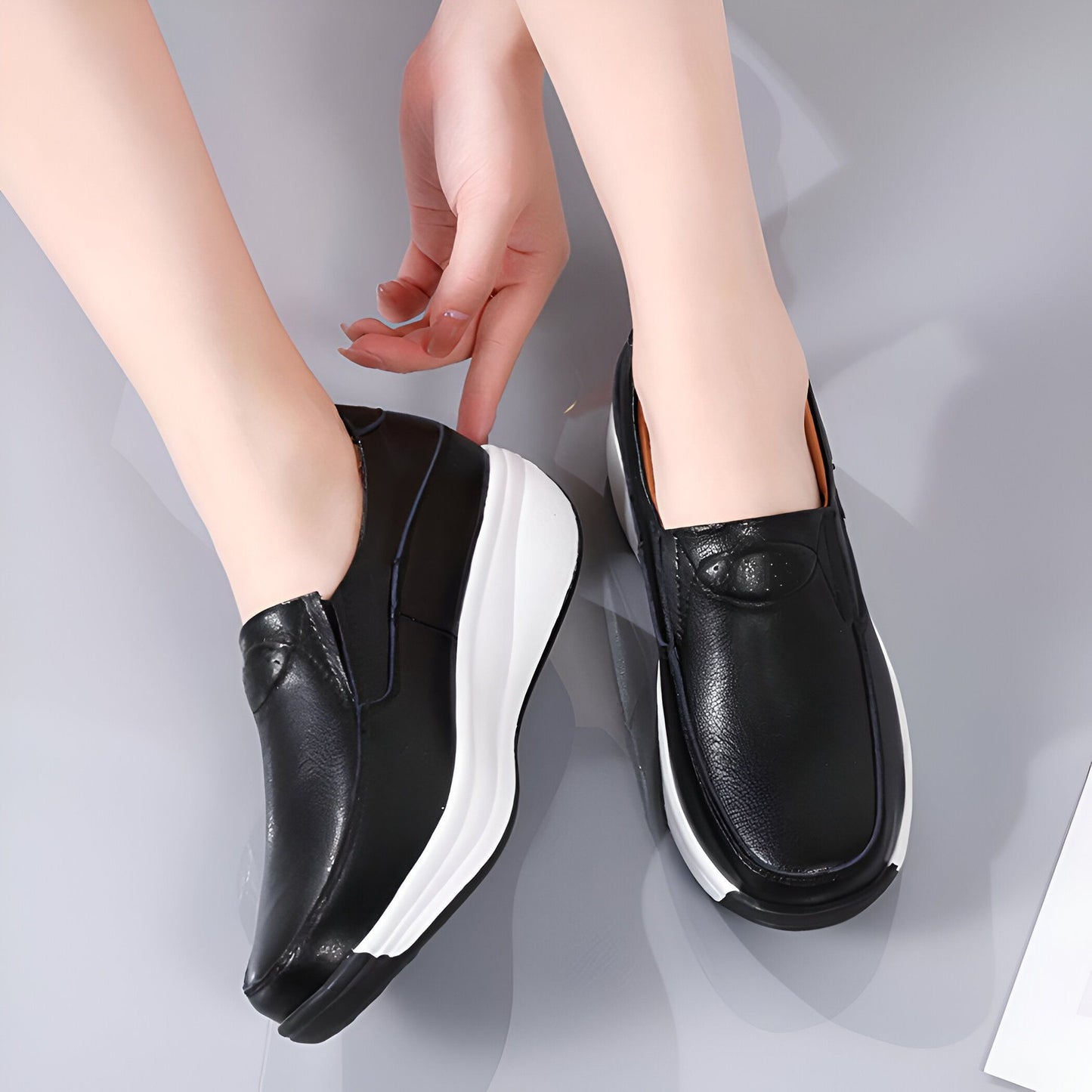 NX Mocassins Femme Cuir Véritable Souple Confort Semelle