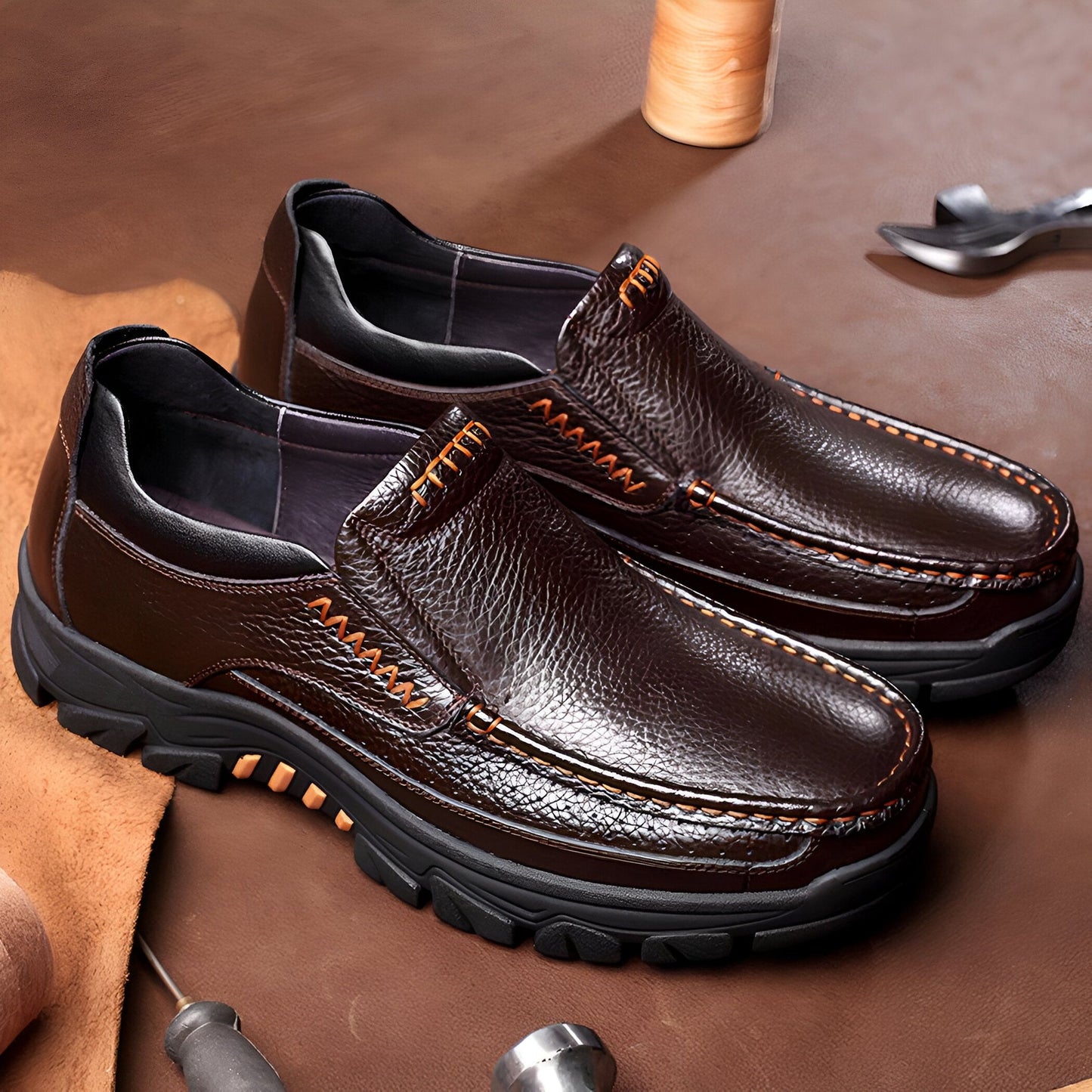 Mocassins Cuir Véritable - Confort & Élégance Homme
