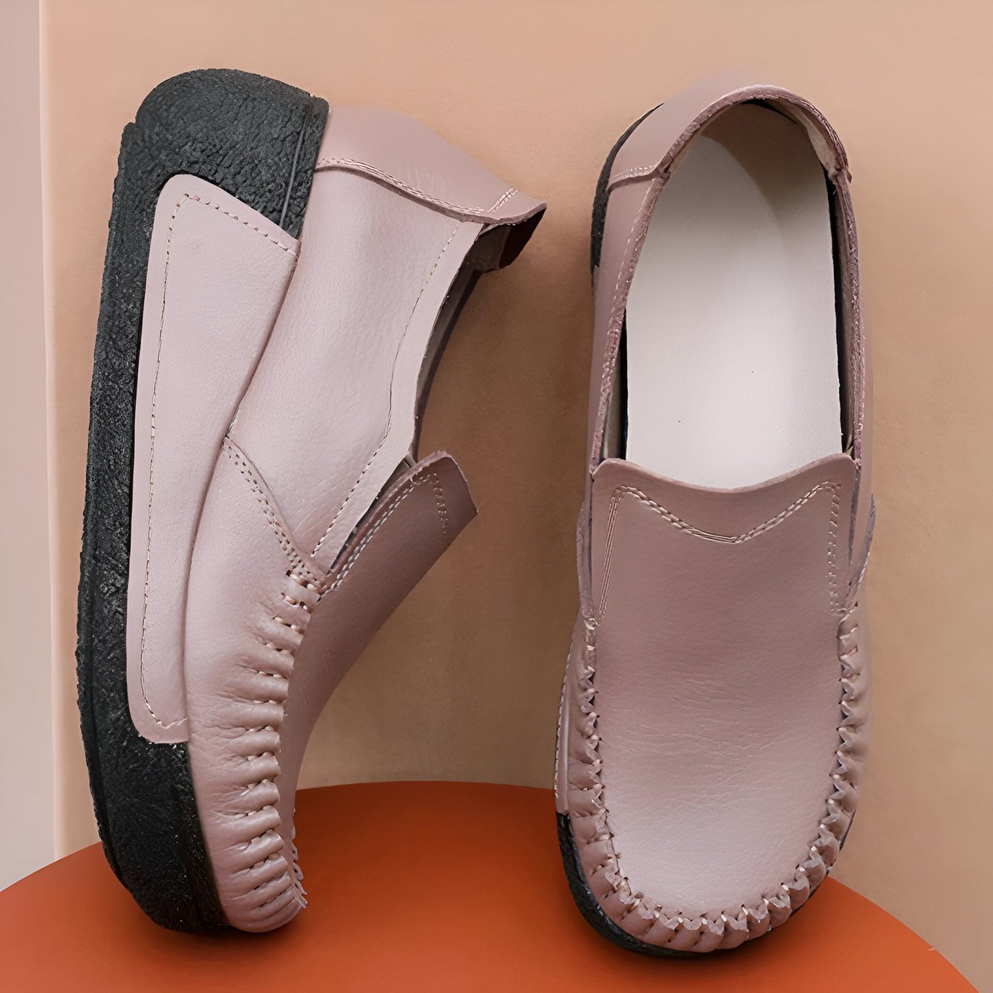 Mocassins Femme Confortables – Semelle Noire Synthétique