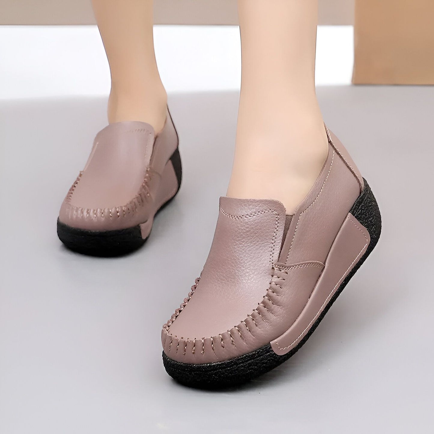 Mocassins Femme Confortables – Semelle Noire Synthétique