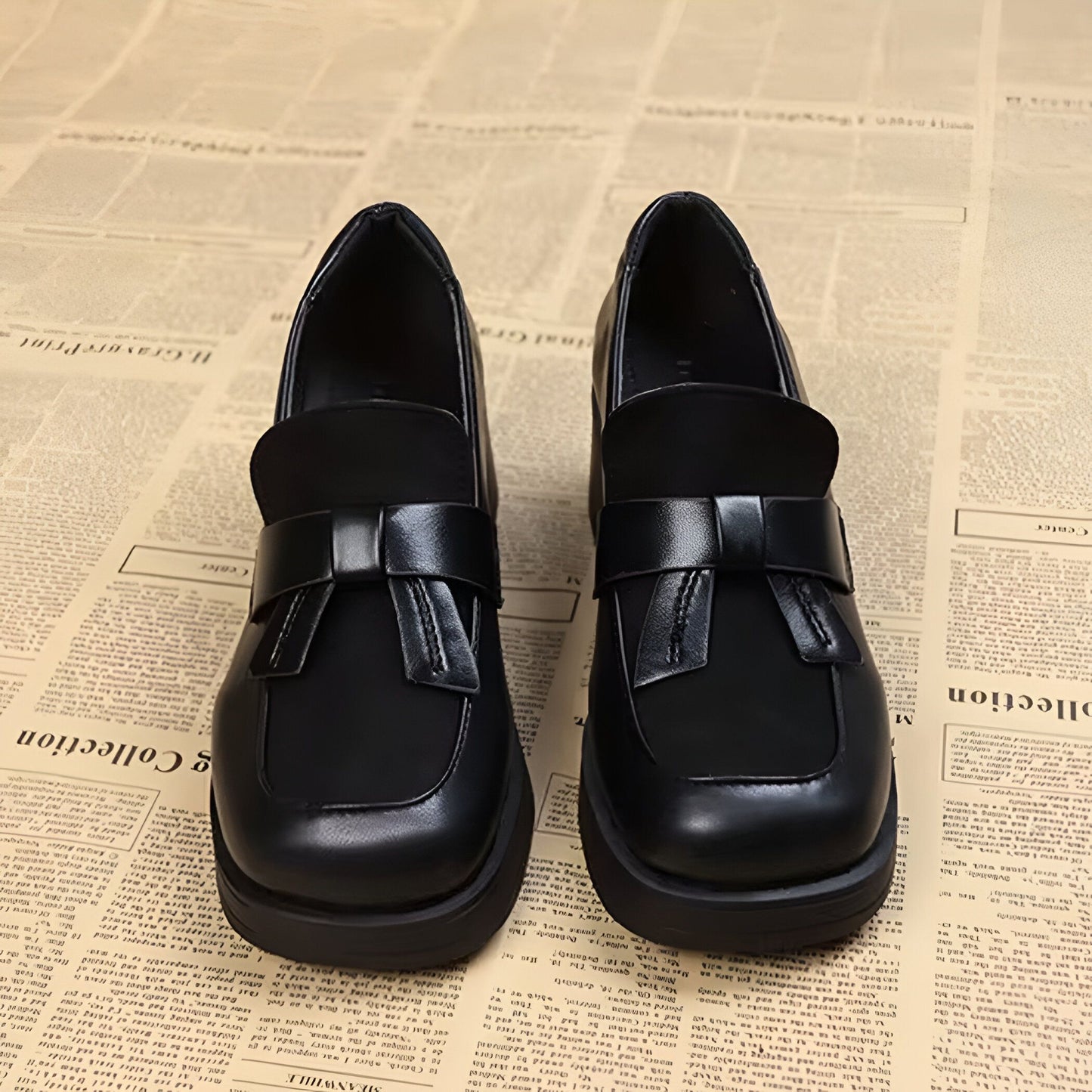 NovaMoc Mocassins plateforme talons femme style vintage