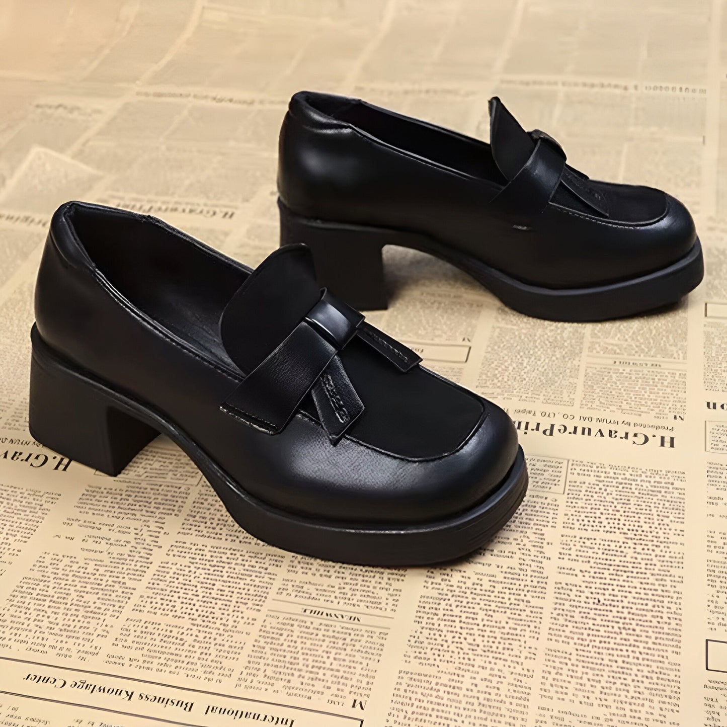 NovaMoc Mocassins plateforme talons femme style vintage