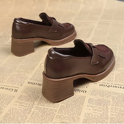 NovaMoc Mocassins plateforme talons femme style vintage