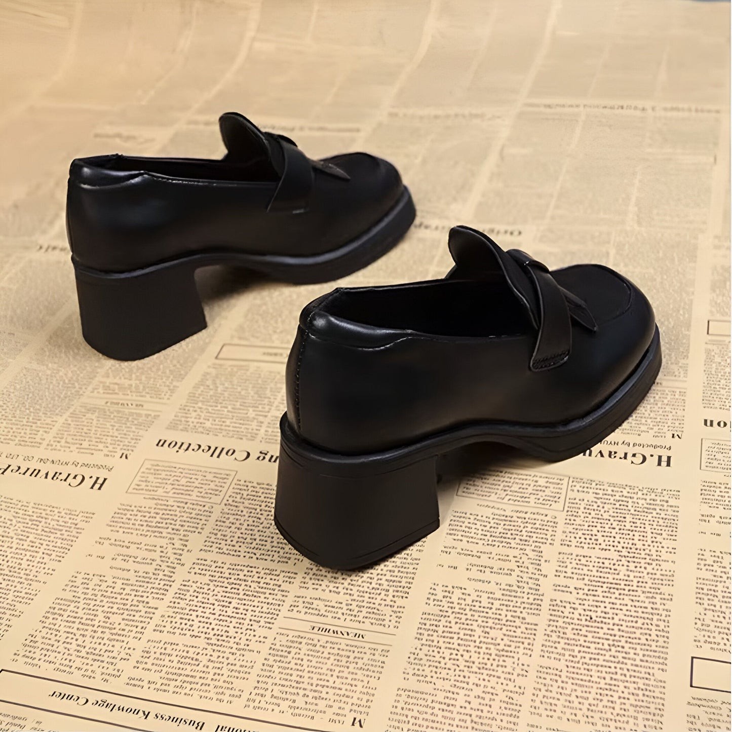 NovaMoc Mocassins plateforme talons femme style vintage