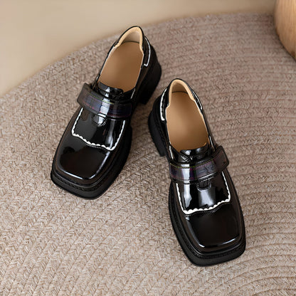 Mocassins Plateforme Femme Design Noir Original Edition