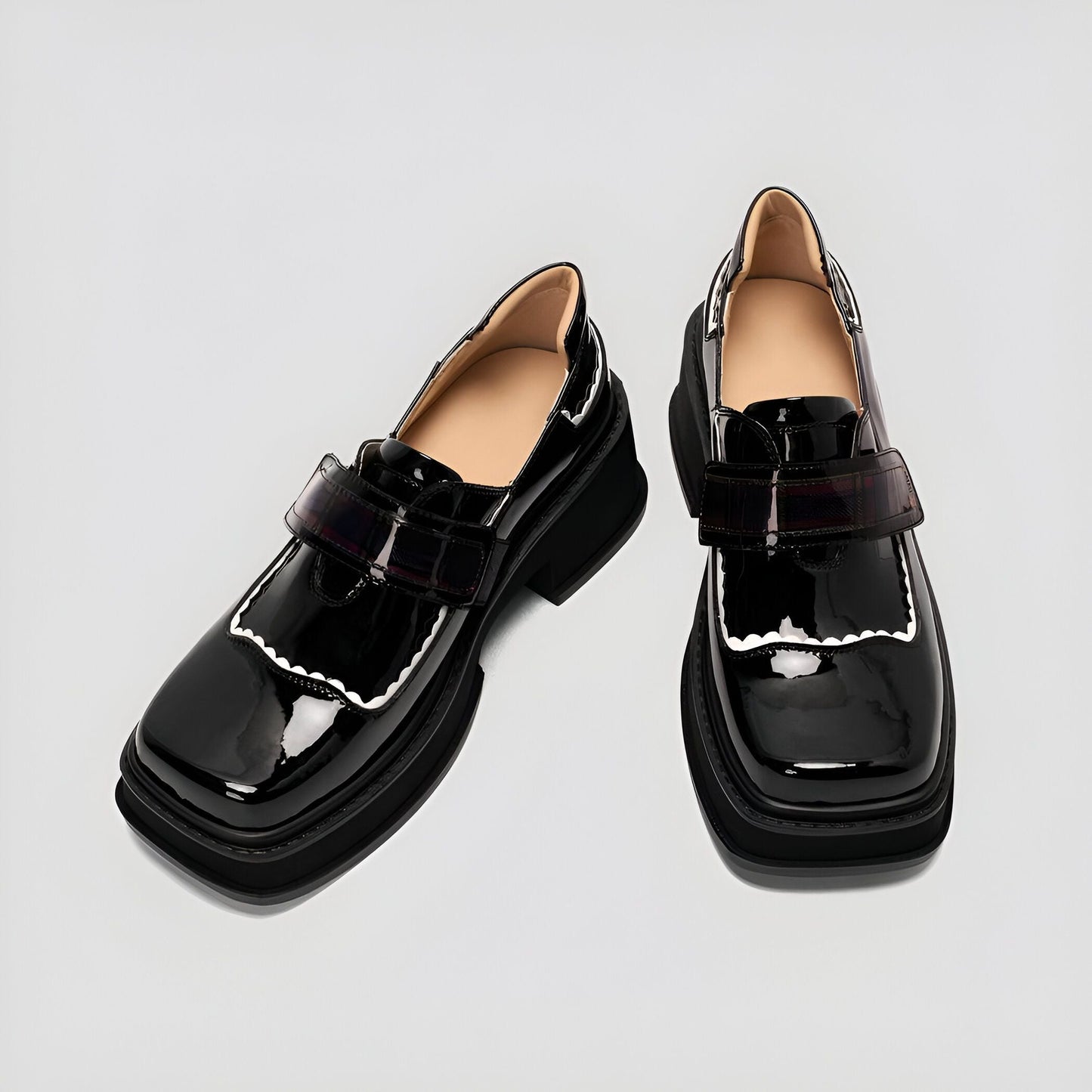 Mocassins Plateforme Femme Design Noir Original Edition