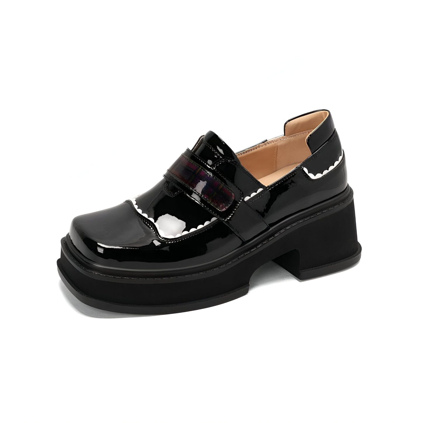 Mocassins Plateforme Femme Design Noir Original Edition