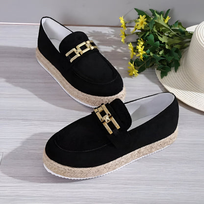 MocassinsPlateformesDaimSynthétiqueConfortablesFemme