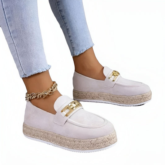 MocassinsPlateformesDaimSynthétiqueConfortablesFemme