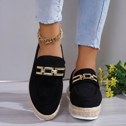 MocassinsPlateformesDaimSynthétiqueConfortablesFemme