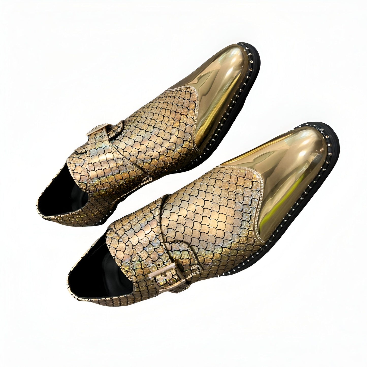 Mocassins Pointus Dorés - Style Distingué pour Hommes