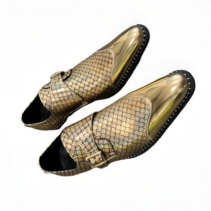 Mocassins Pointus Dorés - Style Distingué pour Hommes