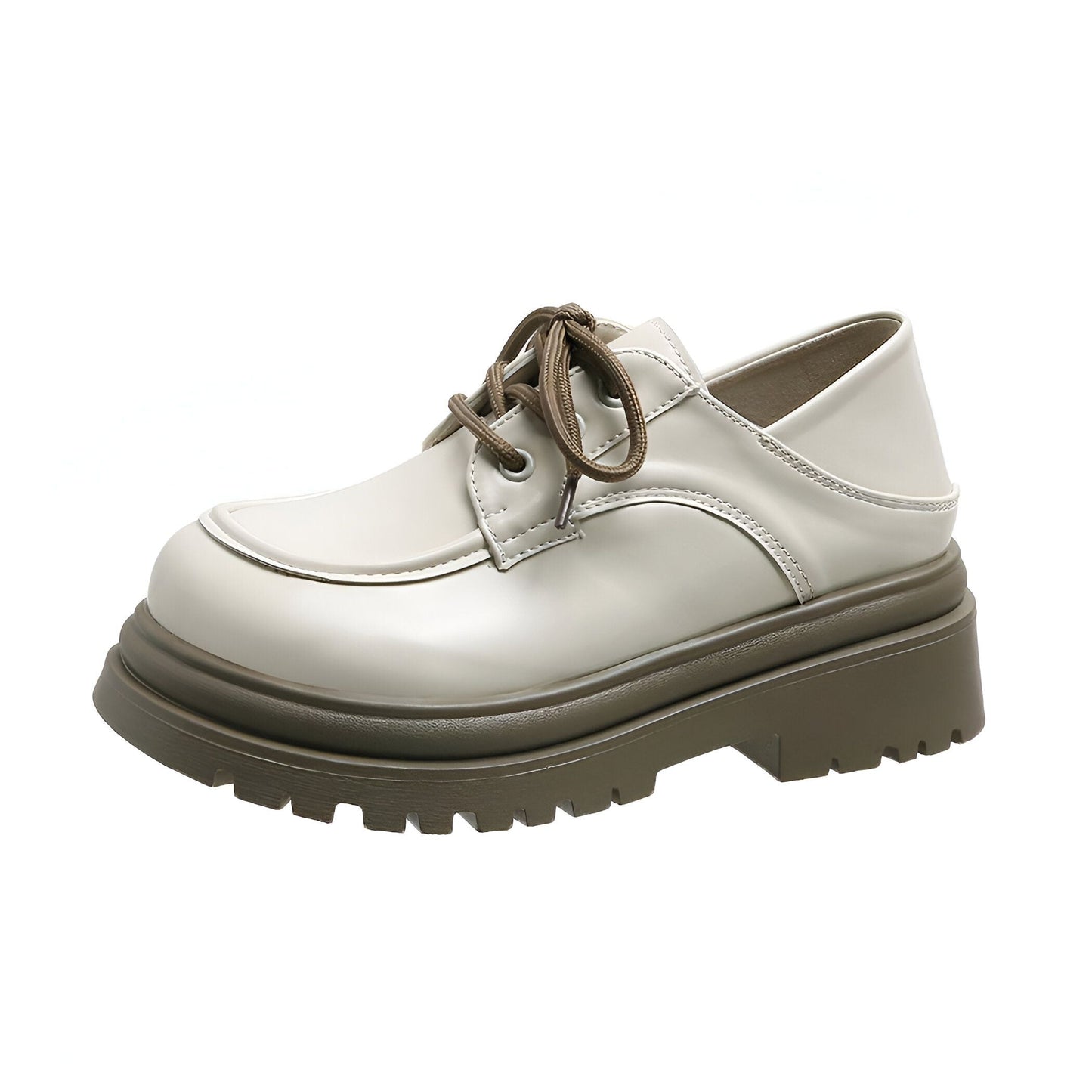 Mocassins Femme Plateforme à Lacets - Style Moderne