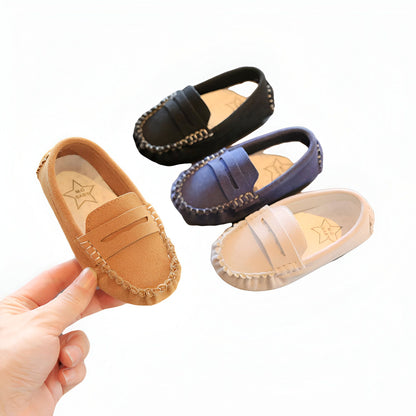Nova Mocassins garçons daim soigné, confortable
