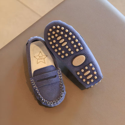 Nova Mocassins garçons daim soigné, confortable