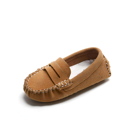 Nova Mocassins garçons daim soigné, confortable